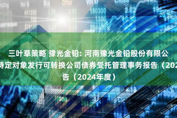 三叶草策略 豫光金铅: 河南豫光金铅股份有限公司向不特定对象发行可转换公司债券受托管理事务报告（2024年度）