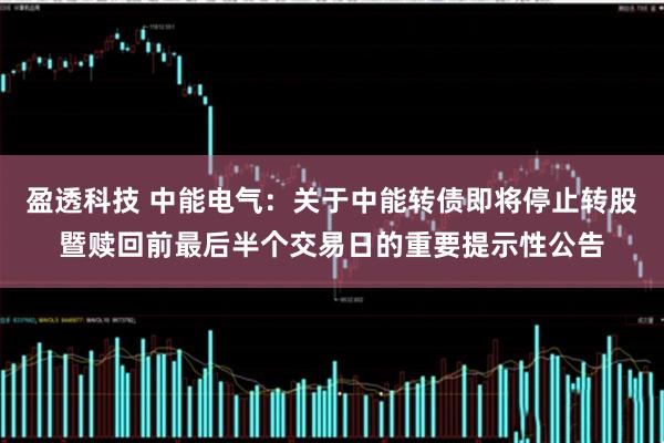 盈透科技 中能电气：关于中能转债即将停止转股暨赎回前最后半个交易日的重要提示性公告